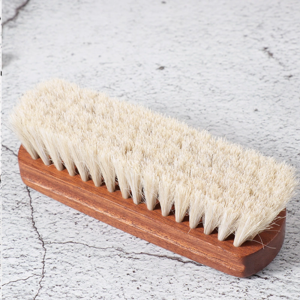 Multifunctional Shoes Brushes Horse Hair Brushes Polishing Shoe-Shiner Coat Brushes Dedusting Wooden Handle Brushes Size L