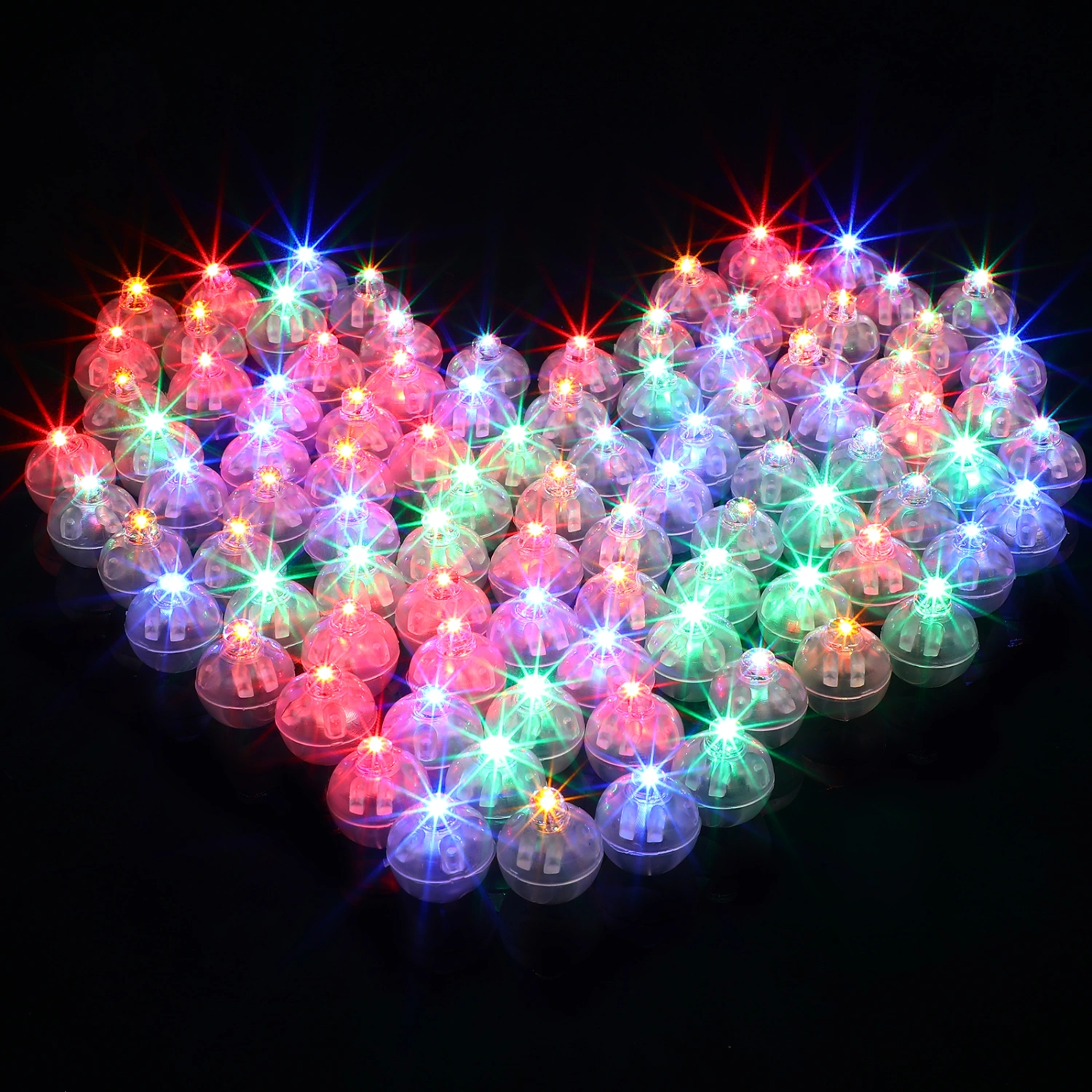 100pcs LED Balloon Lights Wireless Round Mini Balloons Lights Party Decorations