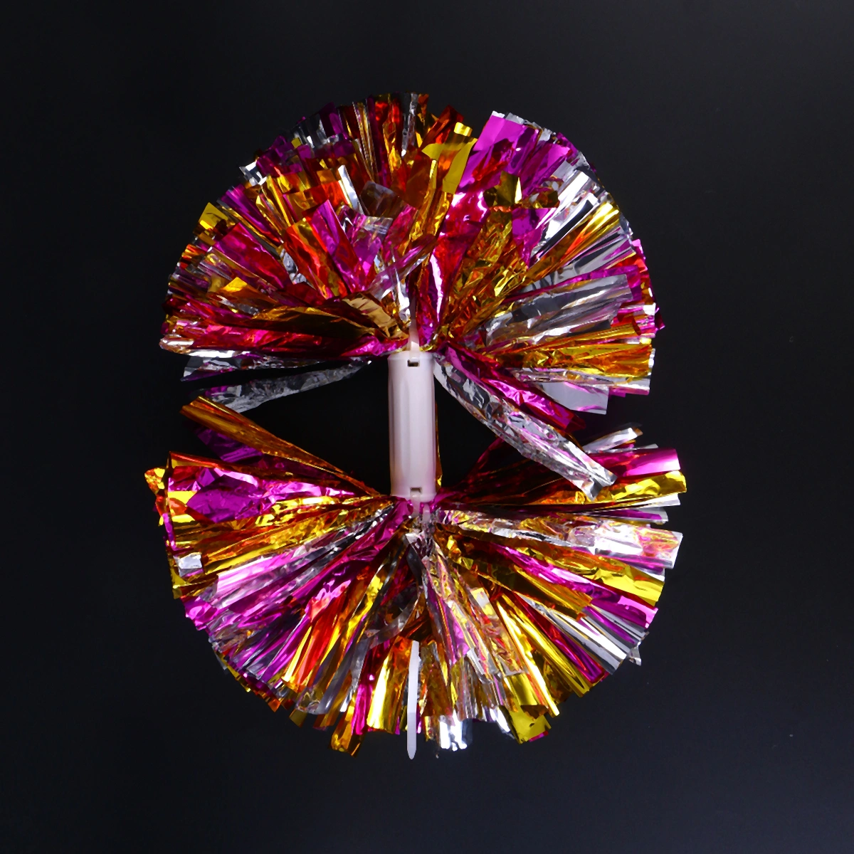 Small Cheerleader Pompoms Ball Dance Party Fancy Dress Sports Pompoms for Football Basketball Match (Rose Red)