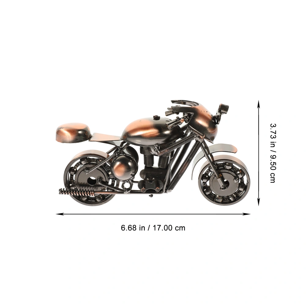 Children Motorcycle Toy Desktop Motorbike Model Men Room Ornament (Bronze)