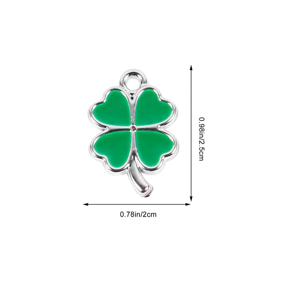 50pcs Charms Pendants DIY Charms Fresh Shamrocks Pendant Jewelry Materials