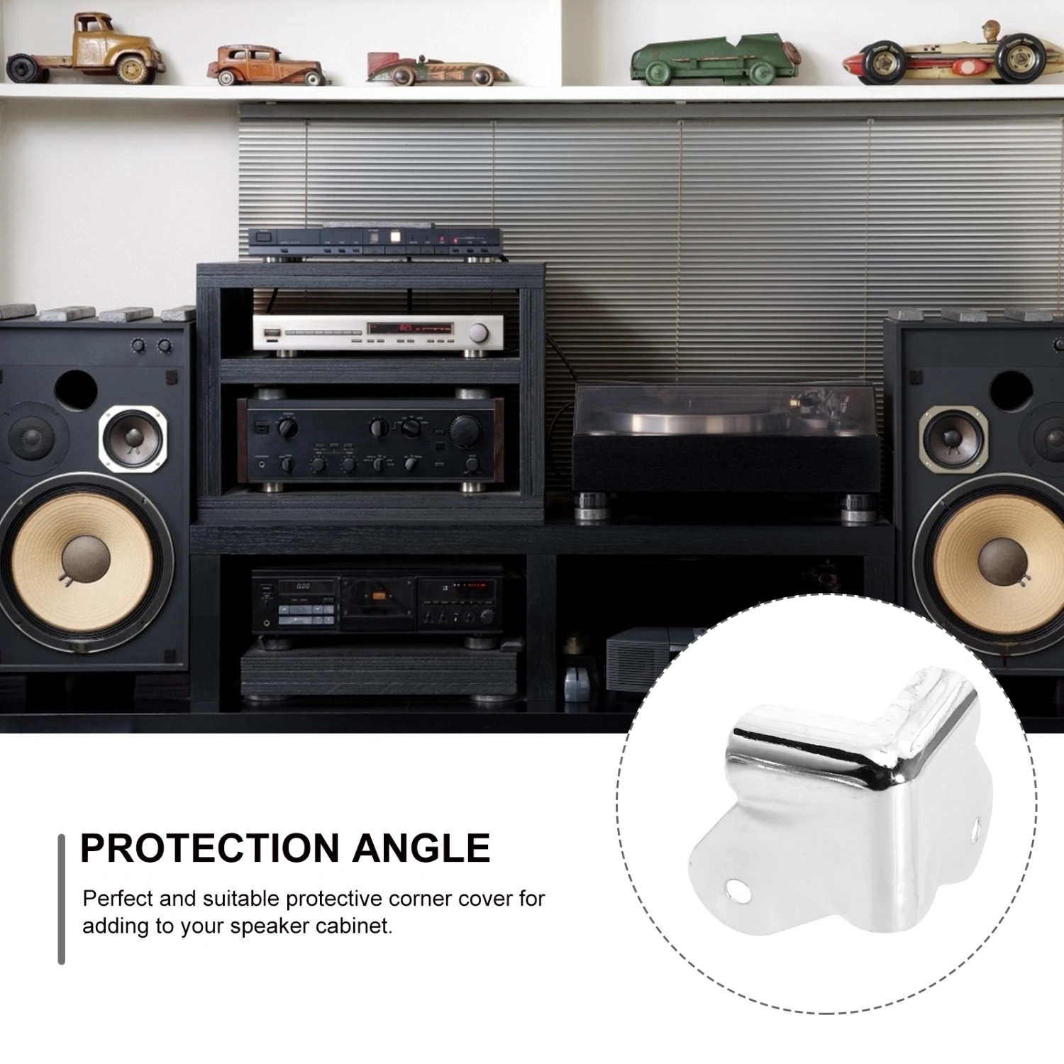 24pcs Speaker Iron Corner Protectors Practical Speaker Corner Protective Covers
