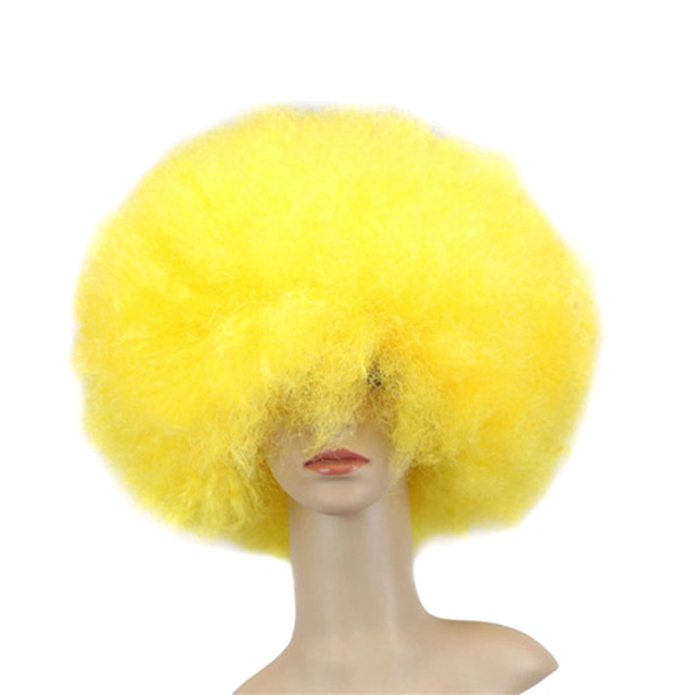 Clown Hair Wig Cosplay Showing Clown Fluffy Ball-shape Wig Hairstyle Headwear for Halloween Masquerade Christmas (Yellow)