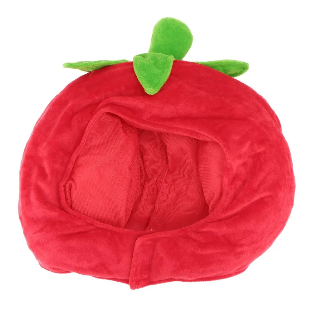 1Pc Adorable Tomato Shape Hat Fruit Headwear Funny Cosplay Accessories