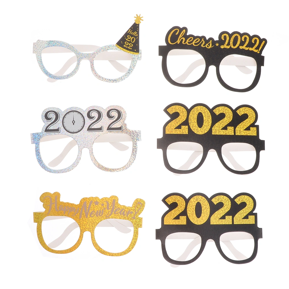 12pcs Lovely Eyeglass Frames New Year Glasses Glasses Frame New Year Supplies