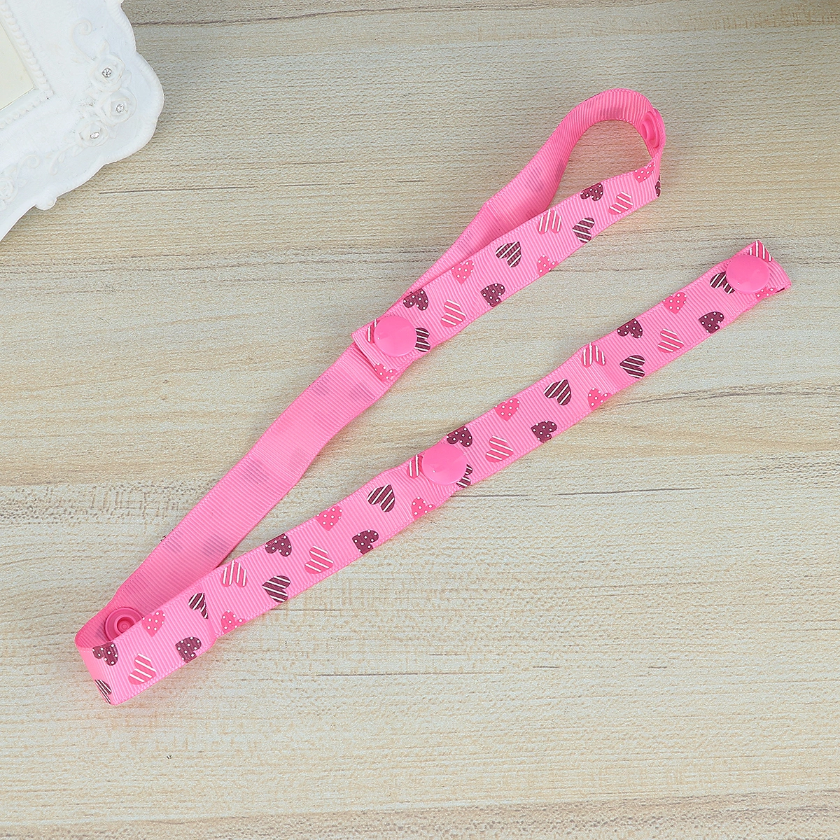 5pcs Toy Keeper Straps Heart Pattern Baby Toy Catcher Pacifier Clip Holder for Stroller Cribs