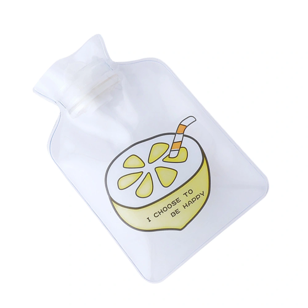 Hot Water Bag Classic Hot Water Bottle Hand Warm Water Bottle Mini Transparent Hot Water Bottles Small Portable Hand Warmer(Lemon)