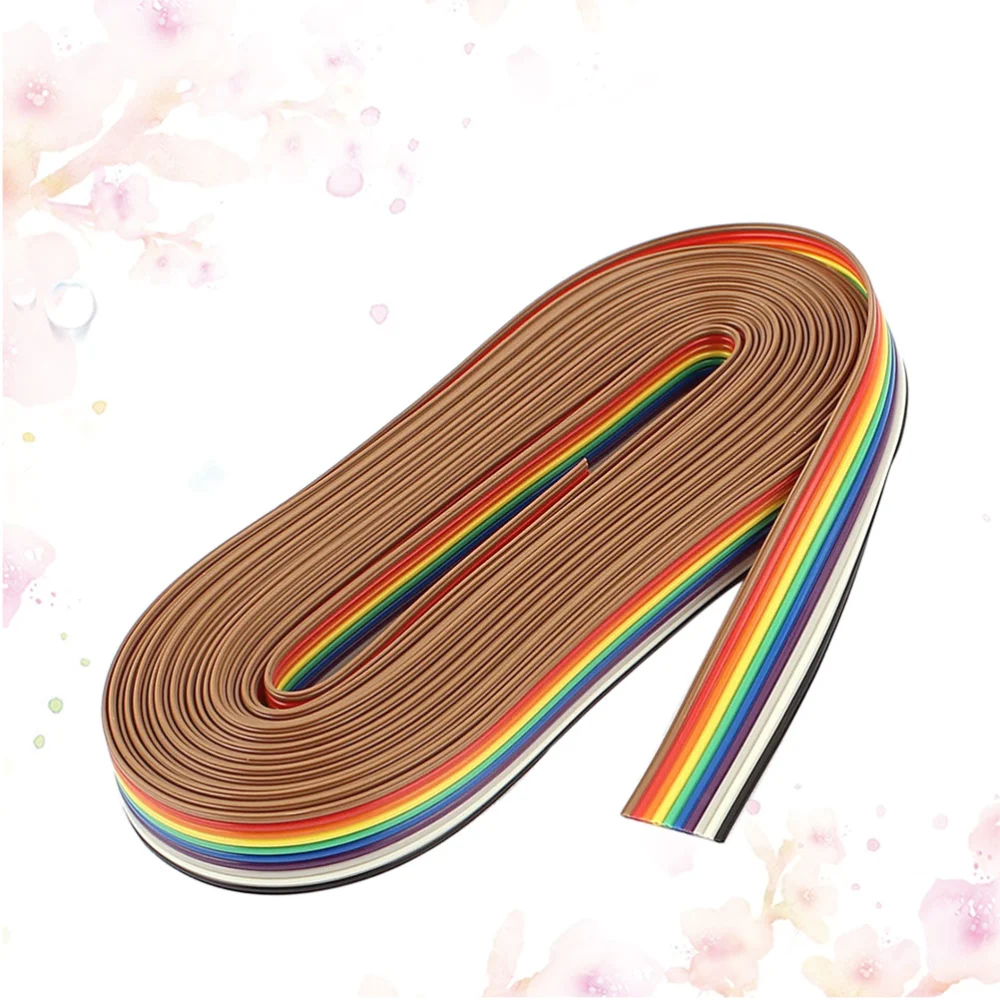 10M 10 Pin Rainbow Flat Ribbon IDC Wire Cable for Digital Product PC Detecting Instruments