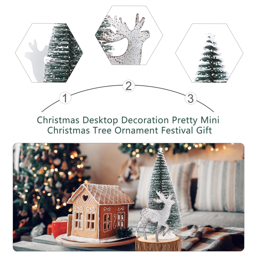 Christmas Desktop Decoration Pretty Mini Christmas Tree Ornament Festival Gift