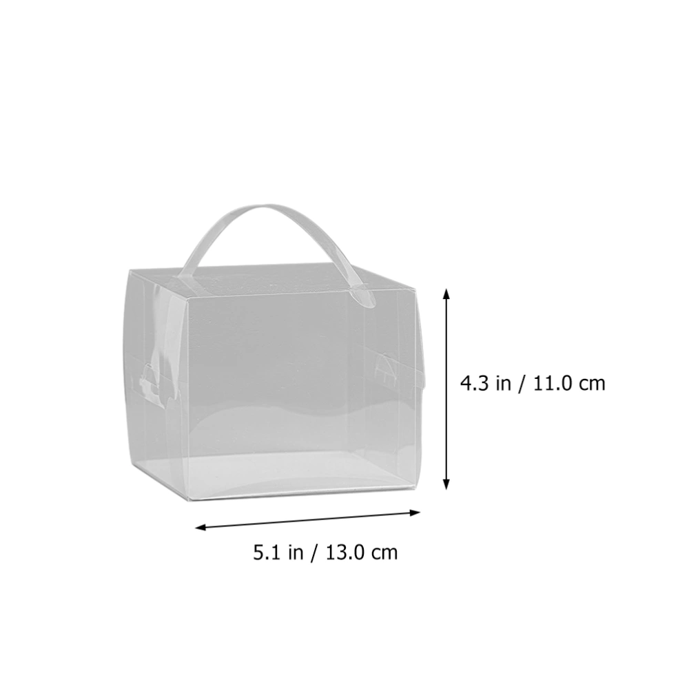 10pcs Cake Packing Boxes Cake Wrapping Cases Transparent Dessert Package Boxes