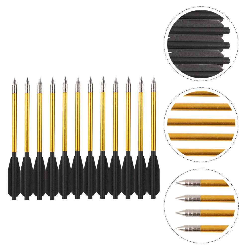 2 Box of 24Pcs Archery Arrow Hunting Practice Arrows Archery Tool (Random Color)