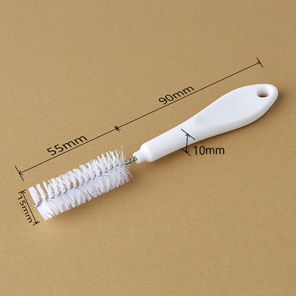 5Pcs Cup Brush Mug Brush Dead-zone Free Brush Long Brush for Kitchenwares (White)