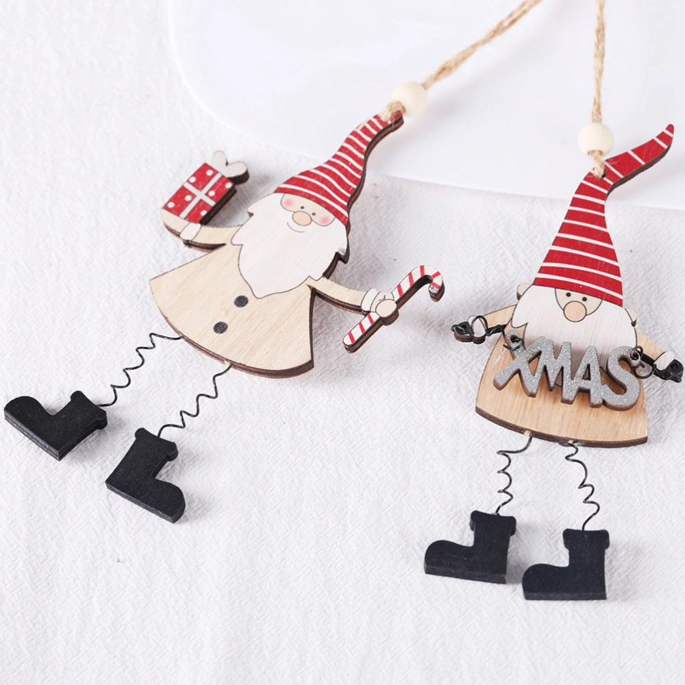 Christmas Wooden Pendant Santa Claus Door Hanging (Gift)