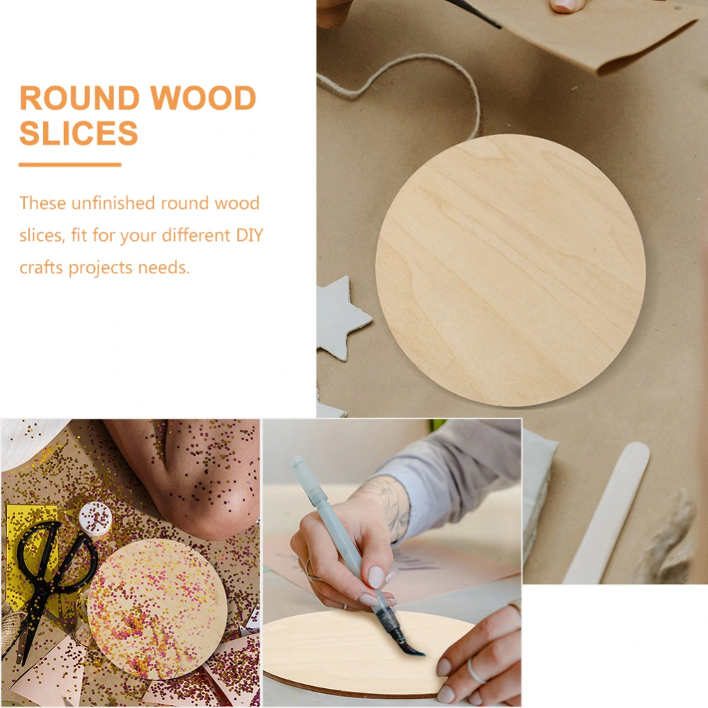 3Pcs Round Wood Slices Painting Wood Circles Unfinished Wooden Slices DIY Wood Chips