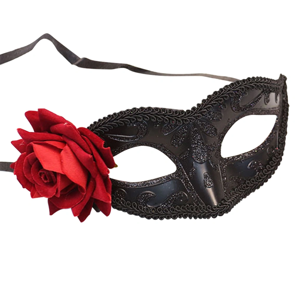 1Pc Dancing Party Mask Kid Adult Mask Half-face Mask Simulation Rose Mask