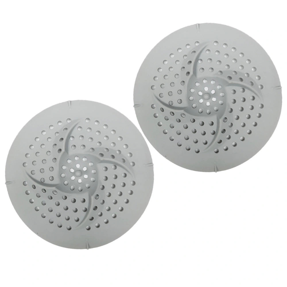 2pcs Silicone Sink Plug Useful Sink Drain Cover Sink Strainer Plug Strainer Covering Pad for Kitchen Bathroom (Grey)