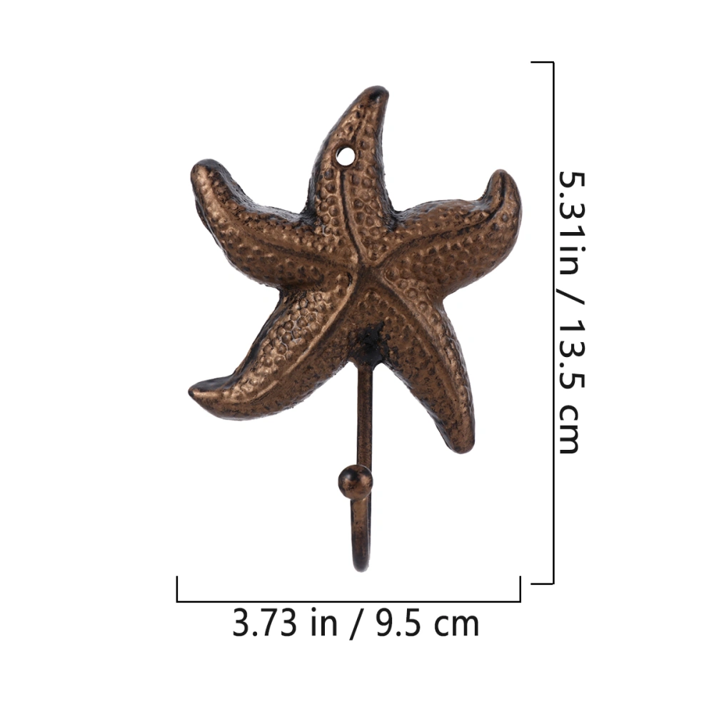 Sea Star Cast Iron Wall Hooks Antique Hangers Storage Holder Wall Hanger Hooks