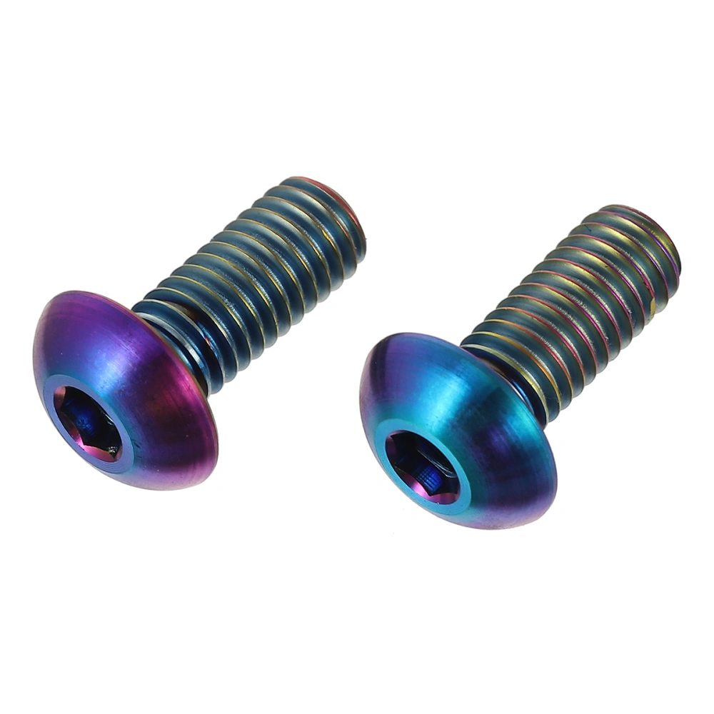 2pcs Titanium Bike Screw M5 x 12mm with Washers Bike Water Bottle Cage Hex Bolts