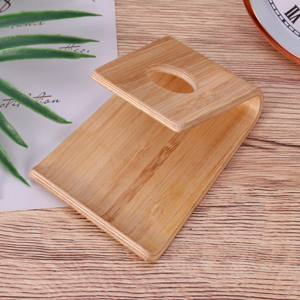 Lazy People Wooden Mobile Phone Stand Holder Bracket Supportor for Home Office Bamboo