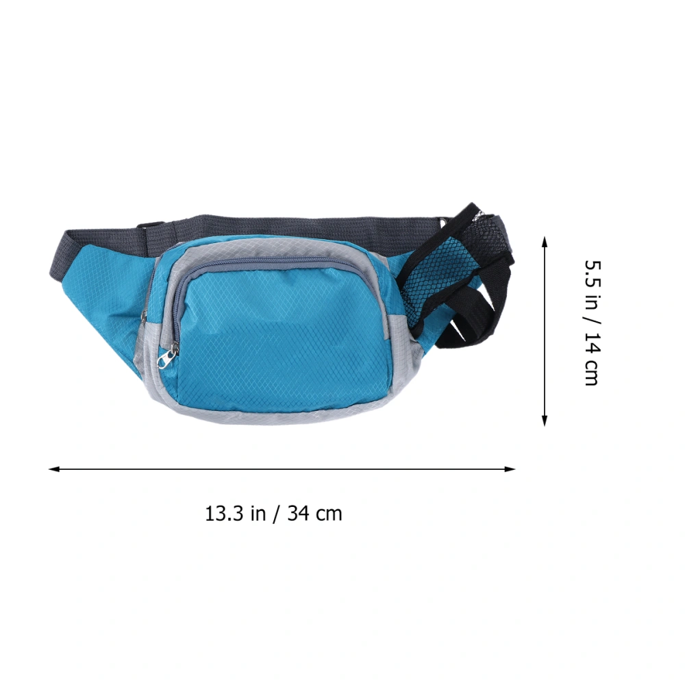 Women Men Small Wasit Bag Fashion Portable Chest Bag Oxford Cloth Waterproof Pack Bum Bag for Outdoor Beach Sports Travel Party (Blue)