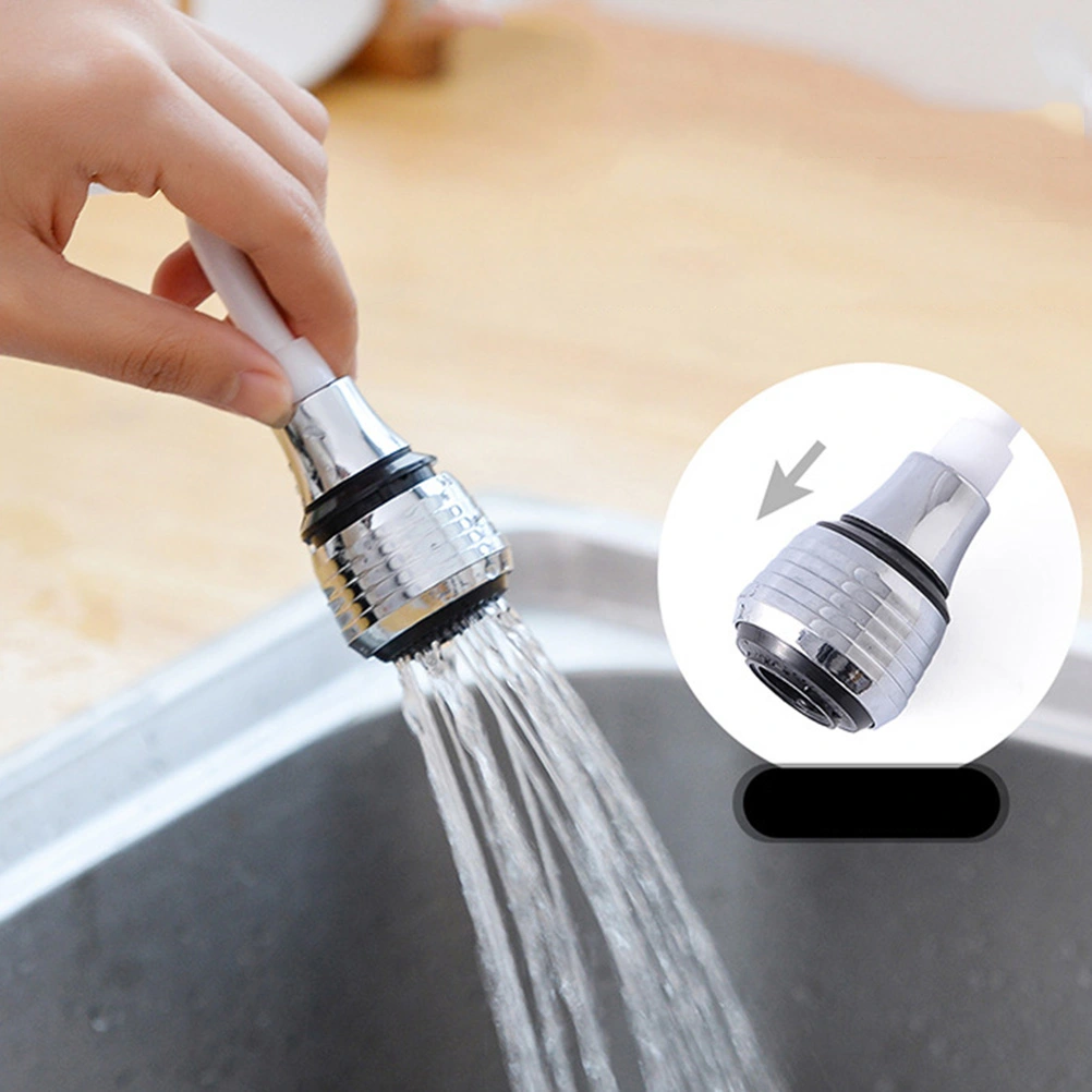 Home Kitchen Long Hose Portable Pullable Foaming Faucet Extension Extender(White)