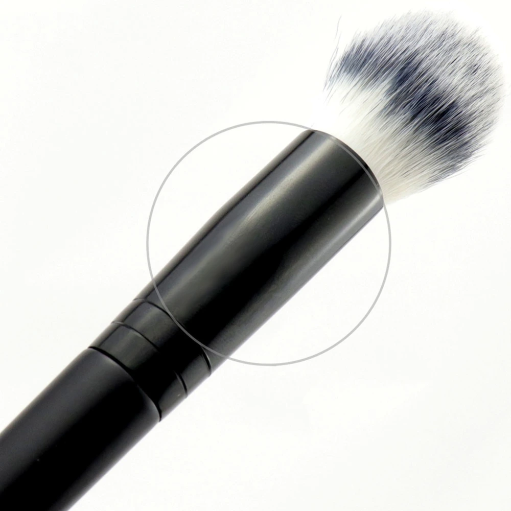 3pcs Flame Shape Highlight Brush with Wooden Long Handle Makeup Blush Blusher Brush