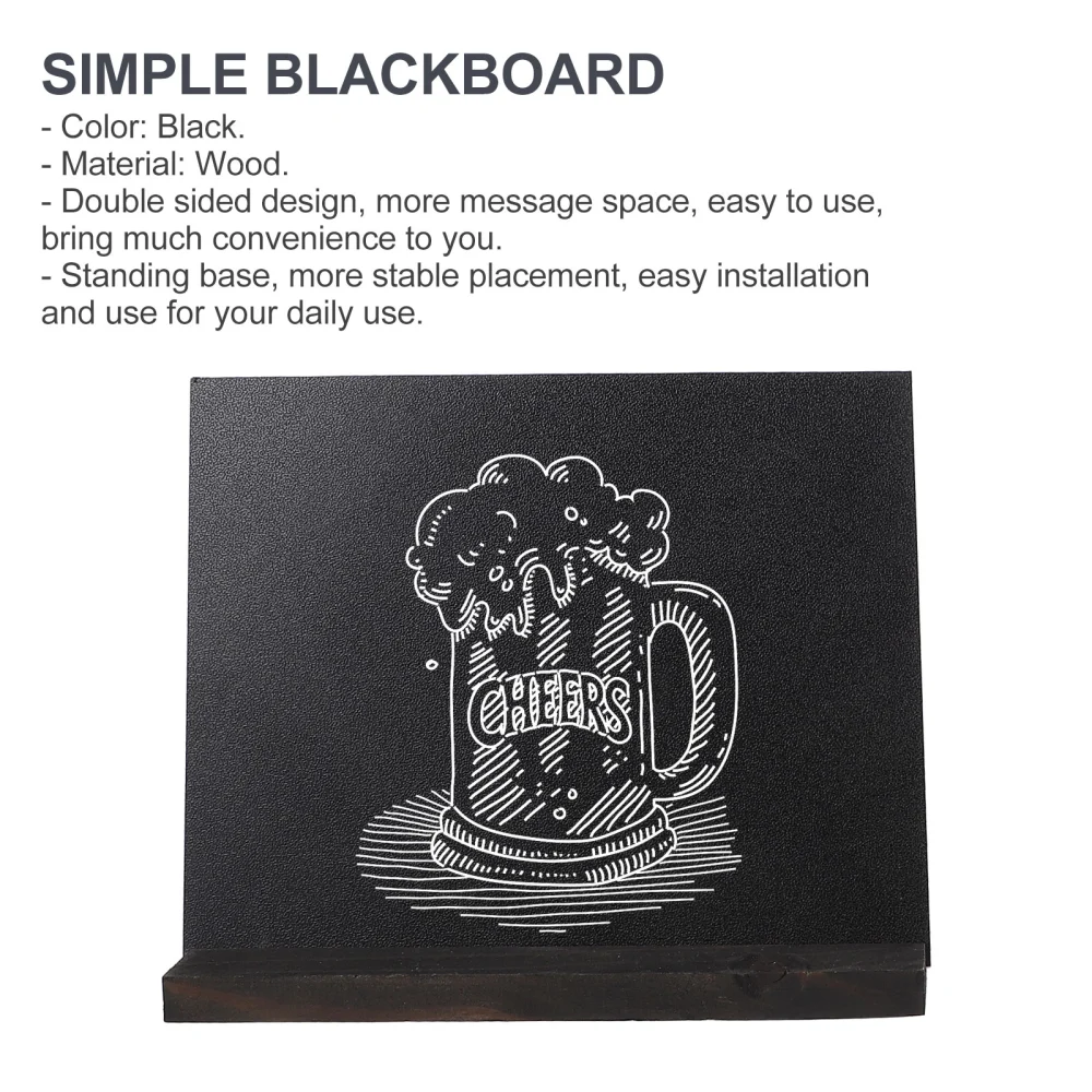 6 Sets Chalkboard Sign Erasable Message Board Blackboard Decor with Base