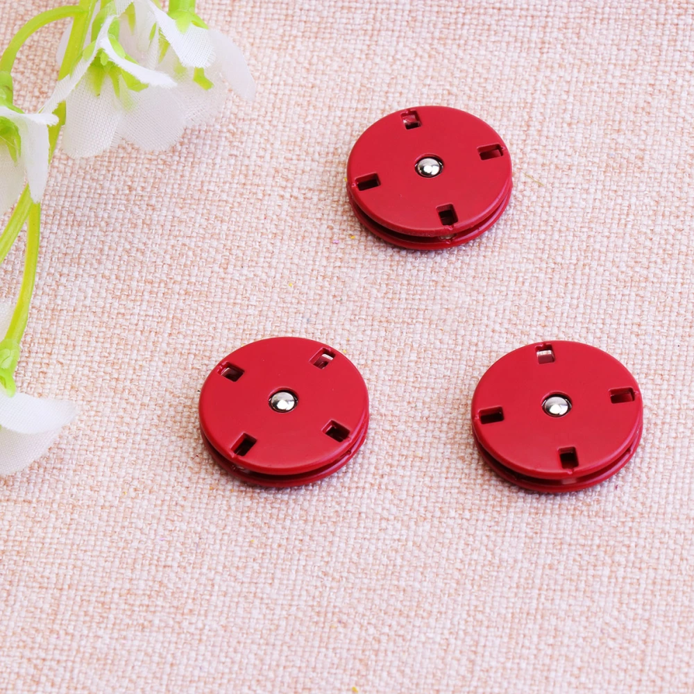 10pcs Alloy Button Metal Hands Sew Buttons Coat Buckle Flat Buttons for Clothes (Red)