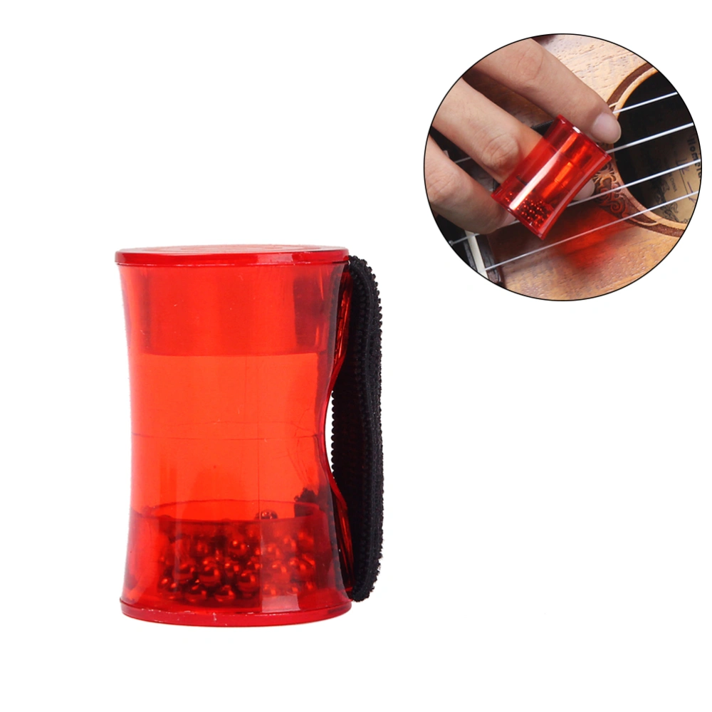 Mini Guitar Finger Shaker Hammer Rhythmic Ring Wear On Finger For Ukulele Guitar Bongo (Red)