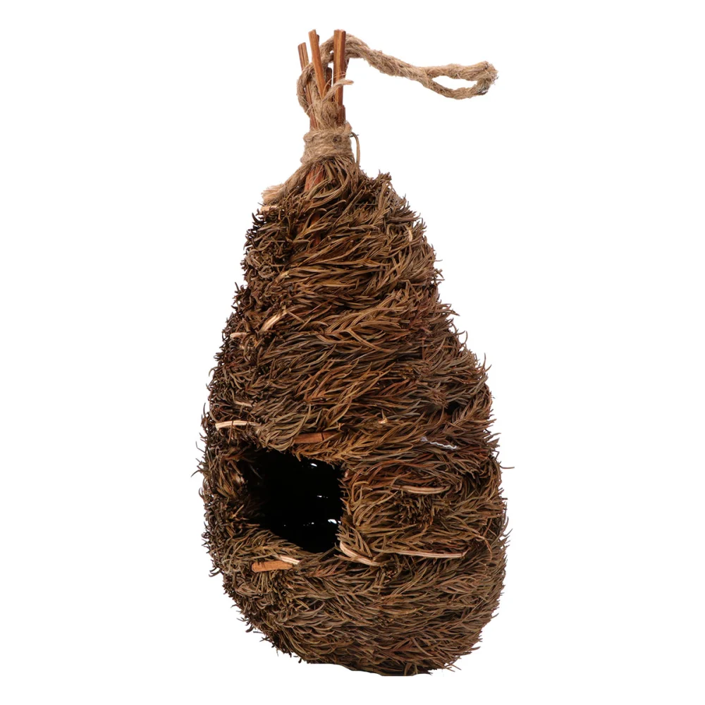 Handmade Bird Nest Creative Gourd Shaped Bird House Garden Decoration Dark Green