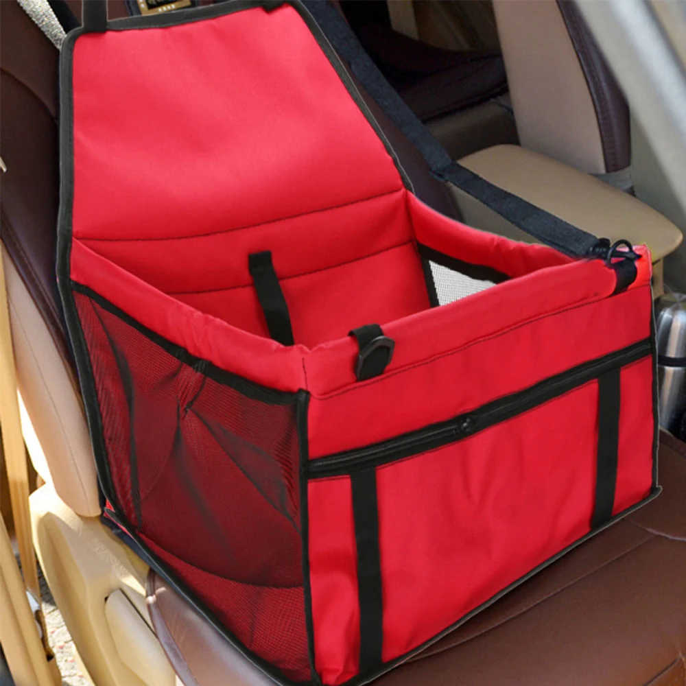 Portable Dog Car Booster Seat Pet Car Seat Carrier Travel Bag Dog Supply (Red)