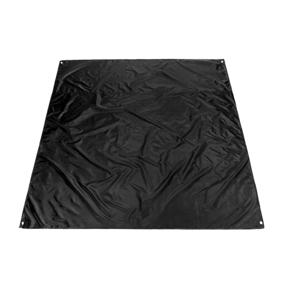 Cushion Camping Blanket Lightweight Waterproof Beach Picnic Blanket for Outdoor Activities - Size 2.1X2M (Black)