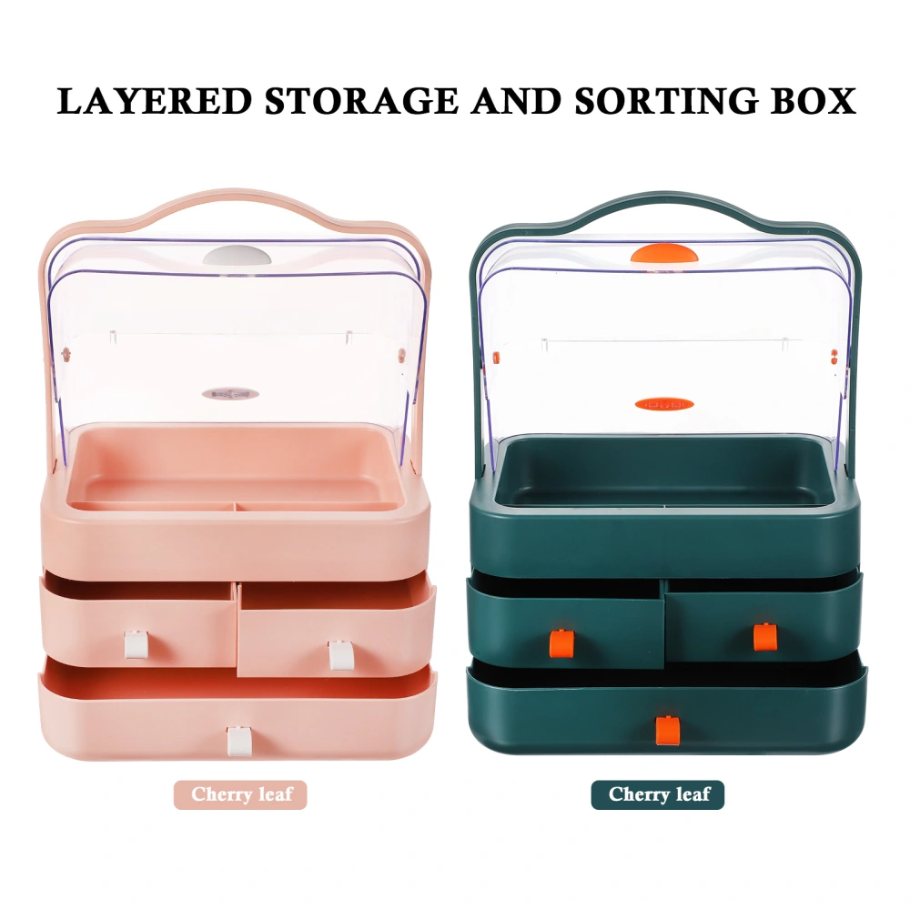 Cosmetic Storage Box Transparent Dust-Proof Desktop Jewelry Storage Box