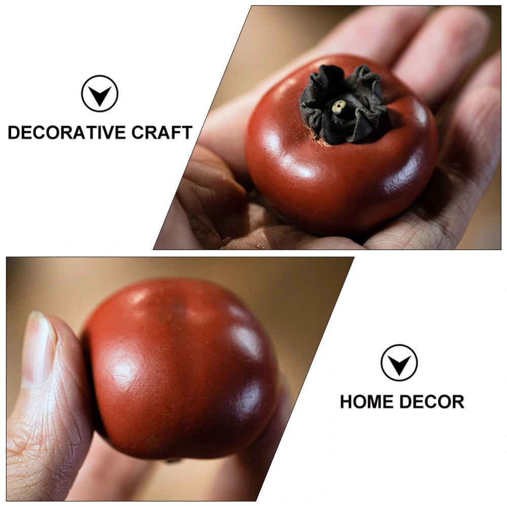 1pc Delicate Persimmon Adornment Home Decor Desktop Persimmon Ornament for Home