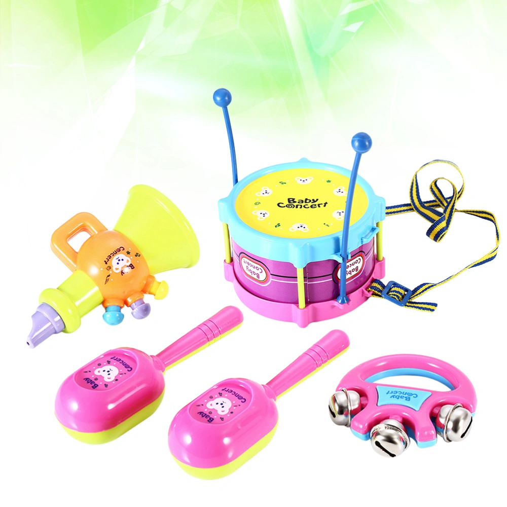 5pcs One Set Children Musical Instrument Toys Creative Drum Plaything Kids Educational Toy