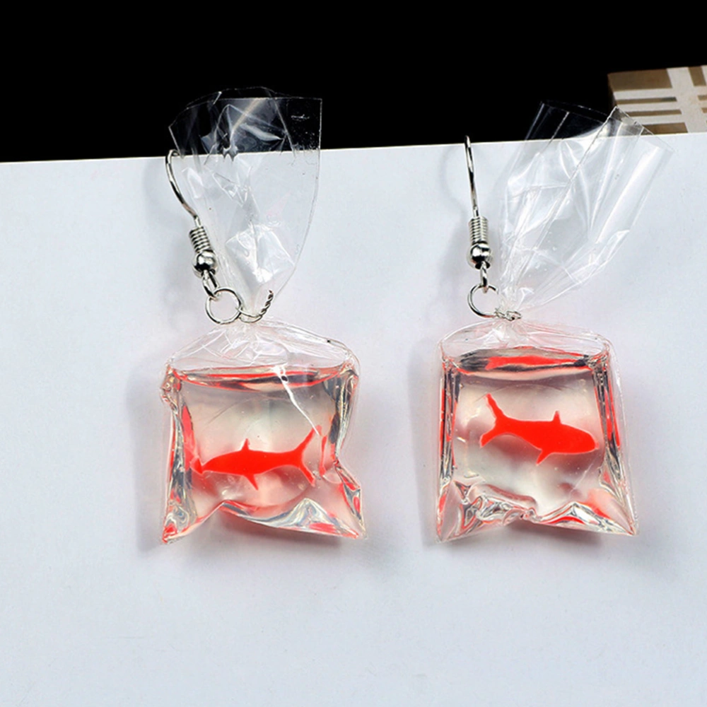 3 Pairs Woman Water Bag Earrings Funny Ear Decors Ear Jewelries (Random Color)