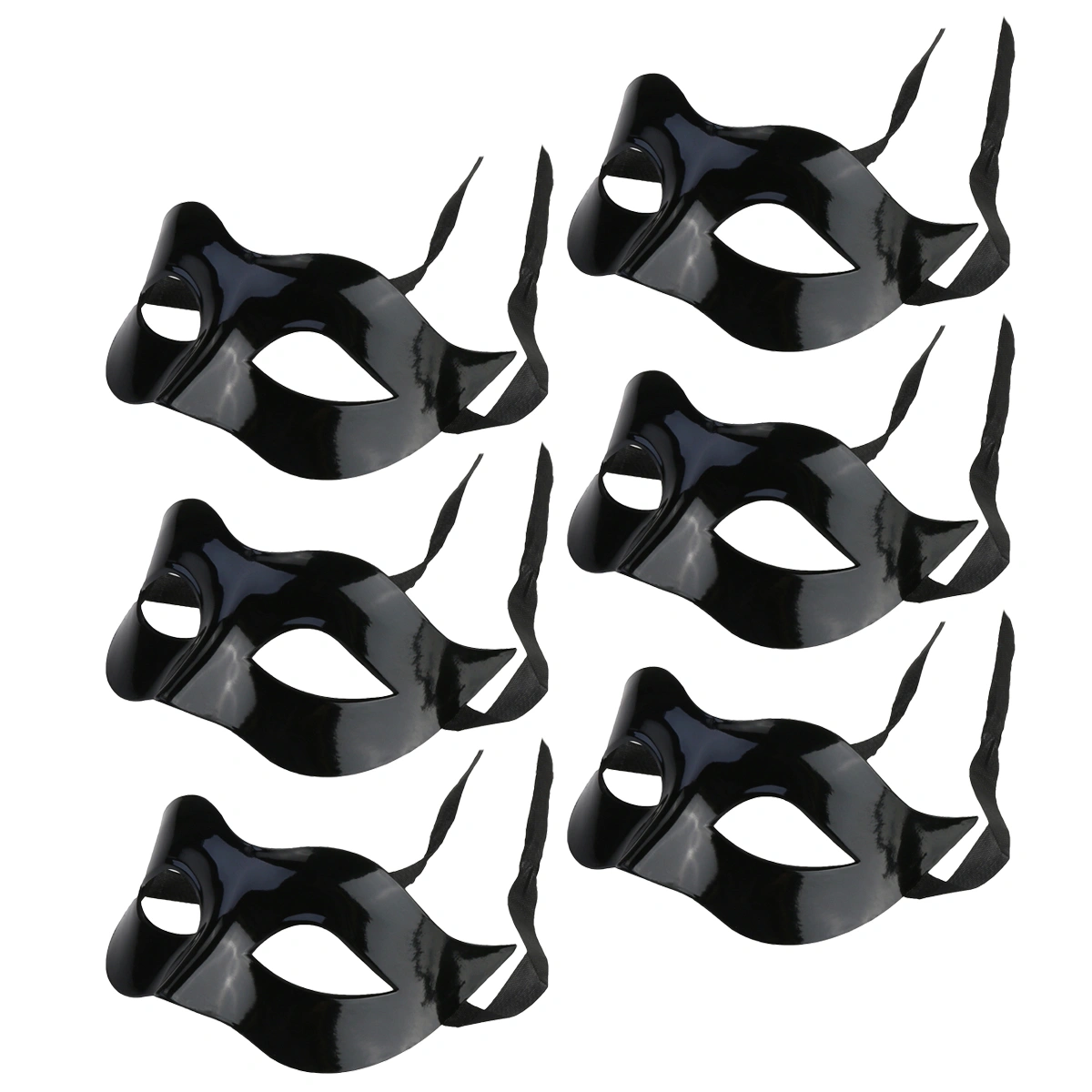 6pcs Half Face Mask Men Plastic Mask Fun Eye Mask Party Mask Masquerade Mask Cosplay Costume Accessory