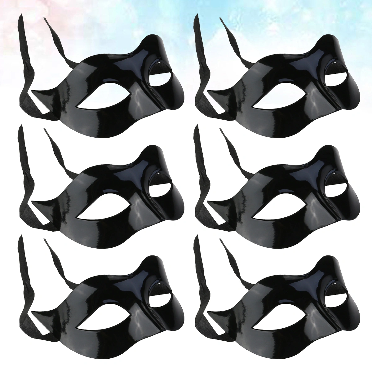 6pcs Half Face Mask Men Plastic Mask Fun Eye Mask Party Mask Masquerade Mask Cosplay Costume Accessory
