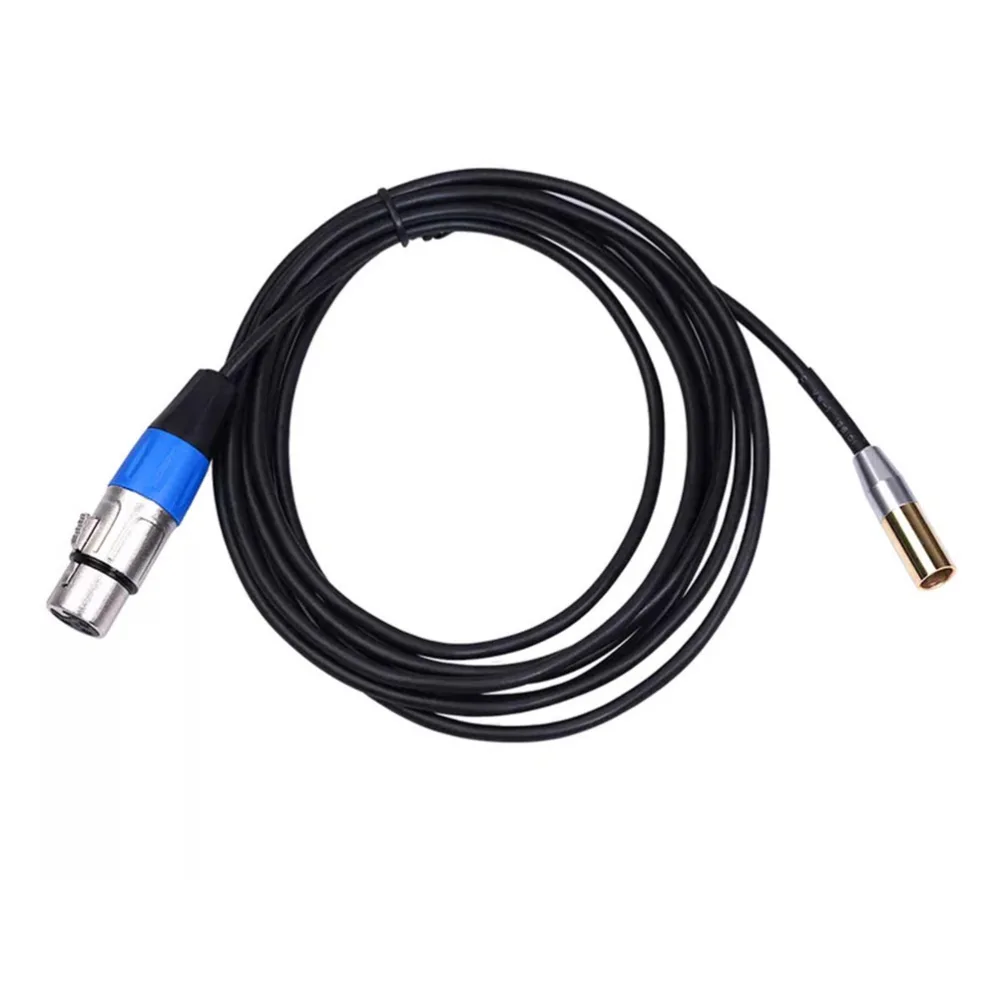 Mini XLR 3Pin to XLR 3Pin Audio Connector Cable Portable Microphone Audio Wire