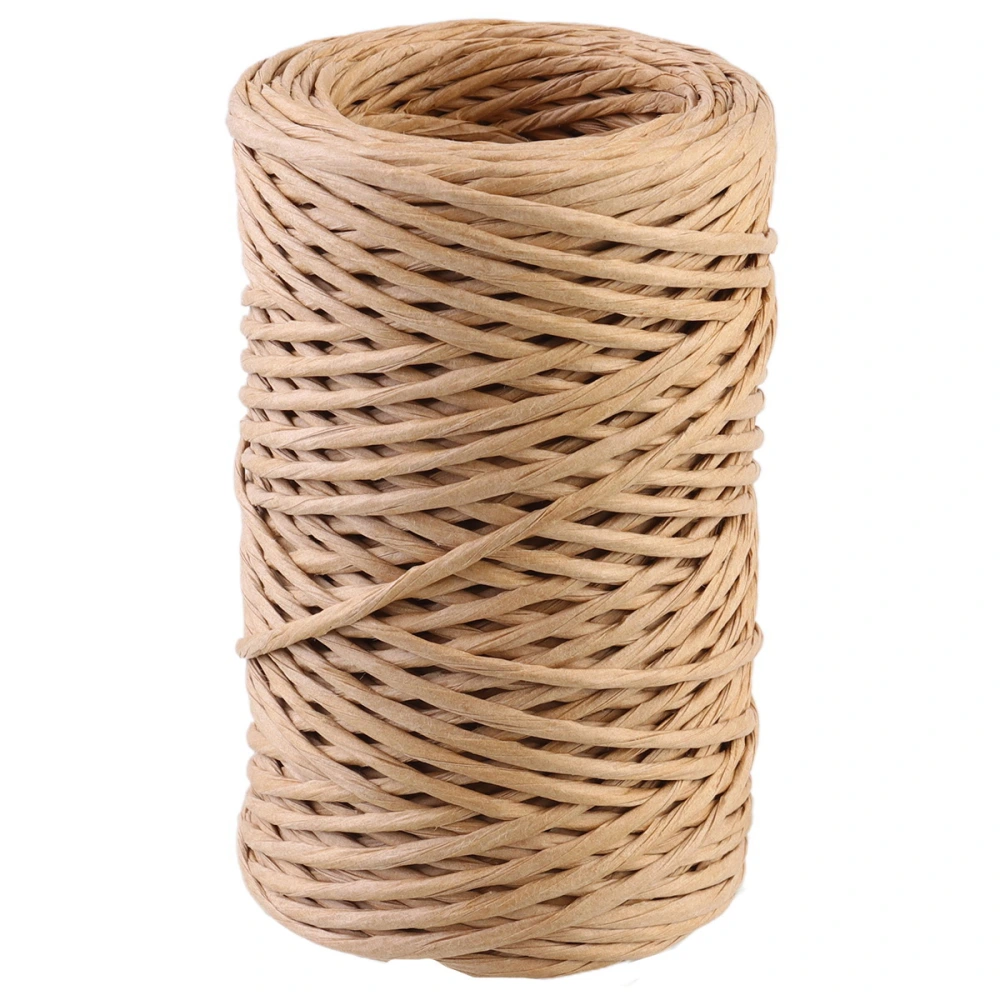 1 Roll 50M Long Floral Art Iron Wire Rope Flowers Gift Wrapping Rope Gardening Winding Rope Fresh Flower Binding Rope for Store Use (Log Color)