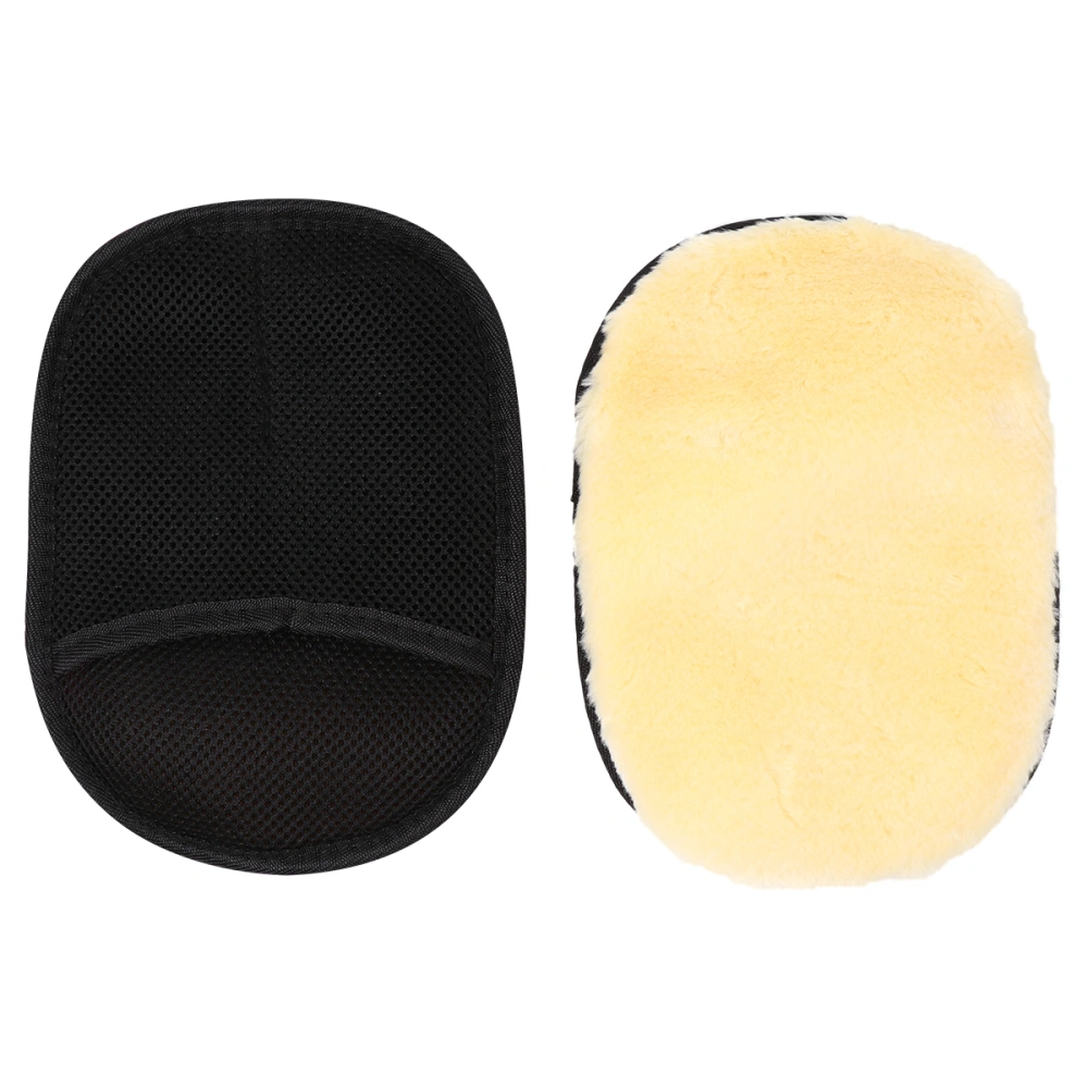 2Pcs Imitation Wool Car Wash Mitt Single Side Car Wash Gloves Auto Cleaning Tool