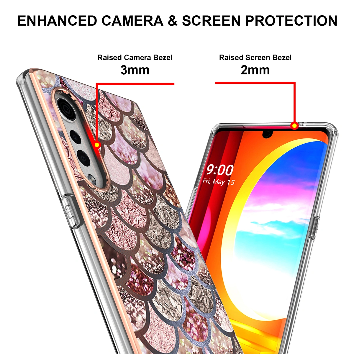 Luxury Pattern Phone Case Back Pattern Phone Shell Compatible with 4G/5G