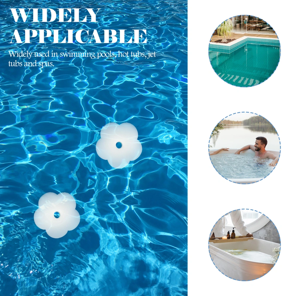 2pcs Individual Package Swimming Pool Oil Absorption Sponges Hollow Flower Shape