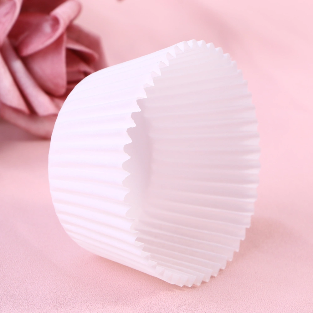 100 Pcs Paper Baking Cups Cupcake Wrappers Liners Muffin Cases Cake Cup Party Favors (White)