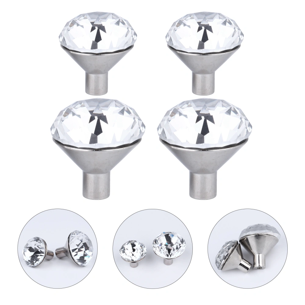 4Pcs European Style Door Knobs Stylish Wardrobe Handles Cabinet Knobs for Door