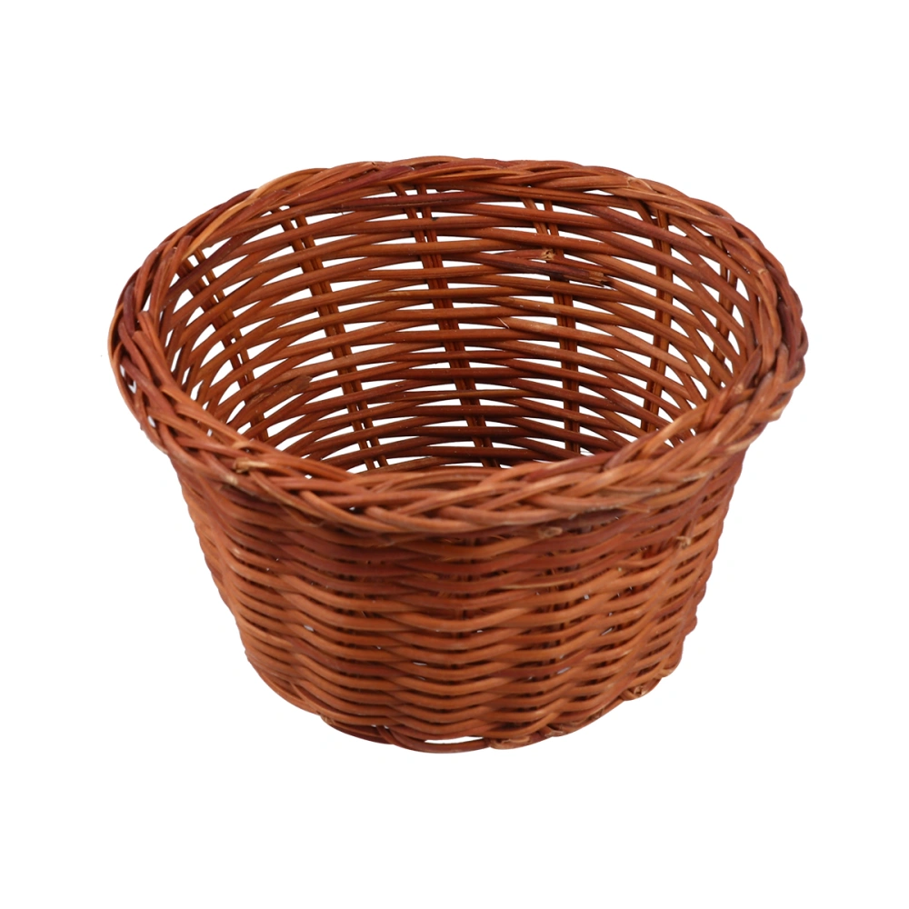 Round Mini Basket Weaving Easter Storage Holder Easter Handcraft Basket Ornament Easter Party Decor 