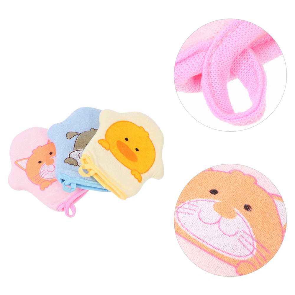 6Pcs Comfortable Baby Bath Gloves Kids Bath Towels kids Bathing Gloves