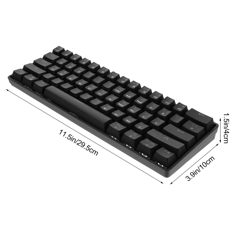 61 Keys Gaming Keyboard RGB Backlight Brown Switch USB Computer Keyboard