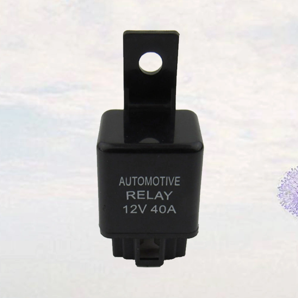 12V 40A Car Relay Relay Light Automotive 4 Pin Socket Normally Open Conditioning Air Relay Tool (Black)