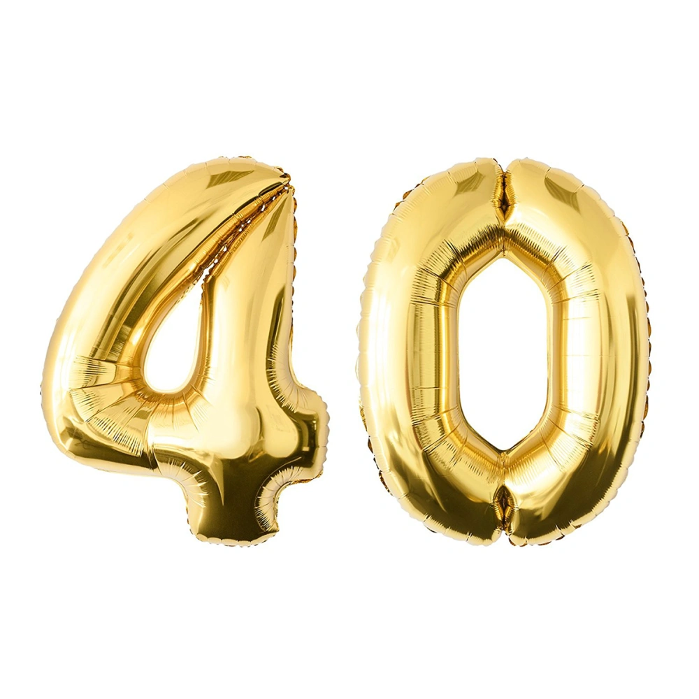 40 Inch Gold Number 40th Balloon Party Festival Decorations Birthday Anniversary Jumbo Foil Balloons Party Supplies Photo Props